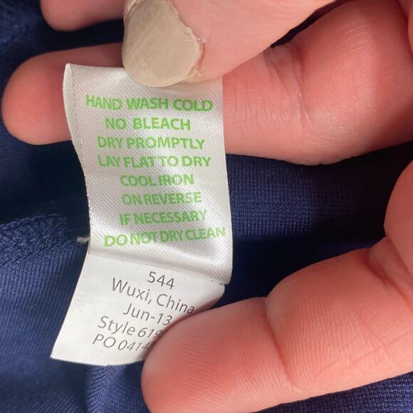 Lilly Pulitzer Women's Navy Blue Remmy Lace Bodice Fit n Flare Dress Size Small - Picture 9 of 9